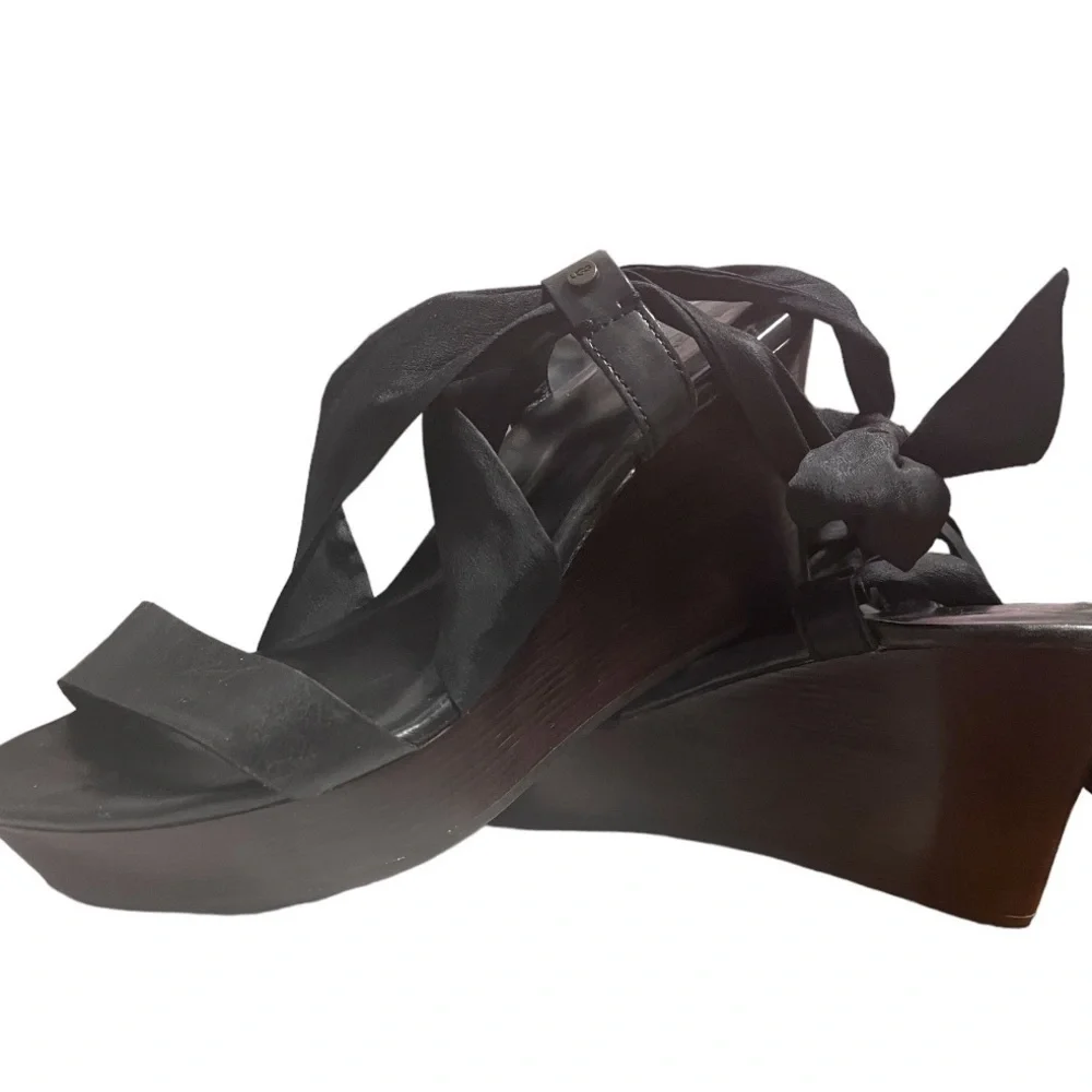 Ugg Strappy Wooden Wedge Sandals